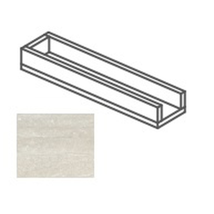 Impronta italgraniti Dorset DR01CAC6 Canalina Bordo Chiuso Bianco 14x60x8 матовая