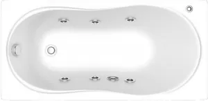 Ванна акриловая BAS 1400х700 прямоугольная, каркас, без слива-перелива, с г/м FLAT