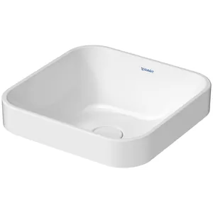 Раковина DURAVIT 400х400 антигрязевое покрытие WG, без перелива, белая 23594000001