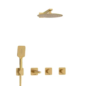 Душевая система WasserKRAFT A8251.307.308.180.259.285.194.201 встраиваемая, матовое золото