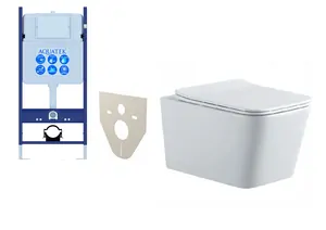 Комплект инсталляции Aquatek ECO Standart с унитазом ЛИБРА NEW, сиденье INS-0000014+AQ0530N-00