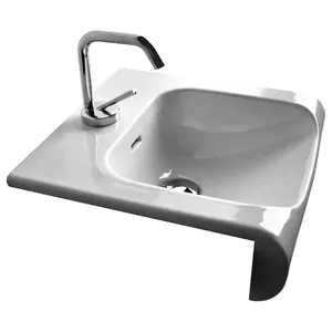 Раковина накладная Kerasan 341201*1 400х400х350 с отверстием под смеситель, белый