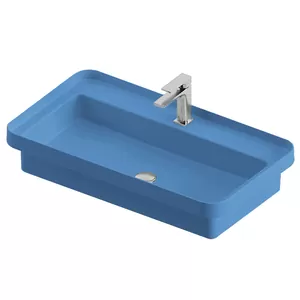 Раковина ArtCeram 800х450 врезная/накладная, голубой авио TFL035 38;00