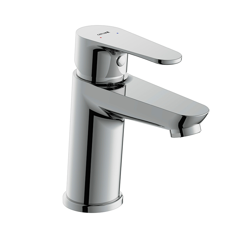 Смеситель для раковины Cersanit 63030 однорычажный со сливным гарнитуром, хром