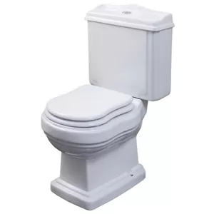 Унитаз-компакт Caprigo Borgo 430х680х850 горизонтальный выпуск, с сиденьем, белый/хром 3813