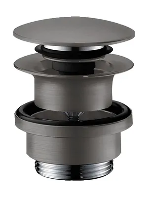 Hansgrohe Слив Push-open для раковины и биде, шлифованный черный хром 50100340