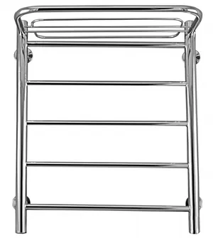 Полотенцесушитель Флагман "Лесенка" прямая с полочкой 250х400 нерж. сталь, диаг/ниж. подкл. D-1/2"