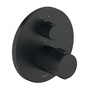 Смеситель для ванны/душа Duravit встраиваемый, термостат, внеш. часть, черный матовый TH4200014046