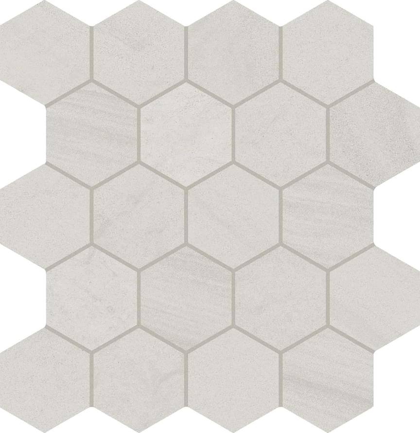 мозаика Varana Stone Mosaico Hexagon Cross Cut Light Grey Silktech 29.3x30