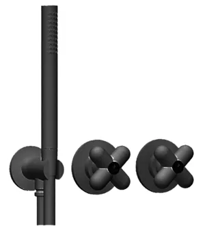 Смеситель для душа Fantini 60130384B встраив., внеш. часть с душ. комплектом, черный мат