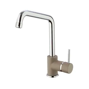 Смеситель для кухни Paini 246 мм, однозахватный, повортный излив,бежевый трюф. 7872572CR599H1KM