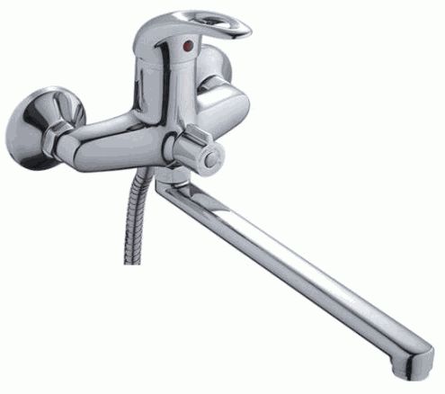 Смеситель Ledeme Н02-В настенный, для ванны и душа, с душевой лейкой, хром L2202-B
