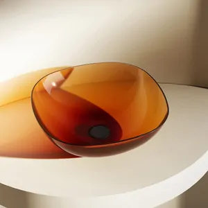 Раковина накладная ABBER 430x430x155 квадратная, коричневая AT2806Opal