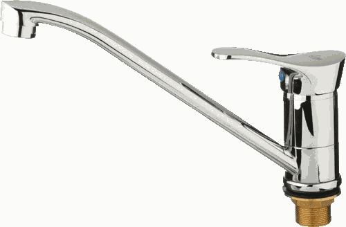 Смеситель Ledeme Н14 для кухни, поворотный излив, однозахватный, хром L4914