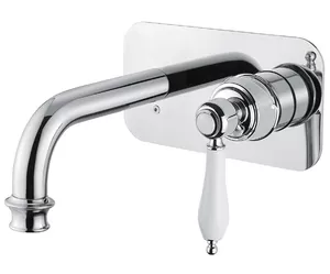 Смеситель CEZARES -BLSM2-01-Bi для раковины встраиваемый, однозахватный, хром/ручка белая