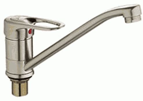 Смеситель Ledeme Н04А для кухни, с поворотным изливом, однозахватный, сатин L4904A