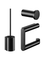 Набор аксессуаров Keuco настен.,ершик для унитаза,крючок,бумагодержатель,черн. мат. 19701371490