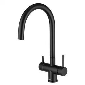Смеситель для кухни Swedbe Plus 8042В однозахватный, с каналом для подкл. фильтра, черный