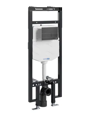 Инсталляция для унитаза WasserKRAFT с клавишей смыва, черный матовый 58TLT.010.ME.MB04