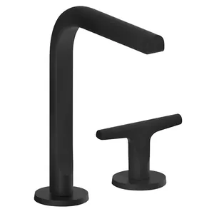 Смеситель для раковины Fantini 67S1J107W на 2 отверстия, без д/к, Deep Black PVD