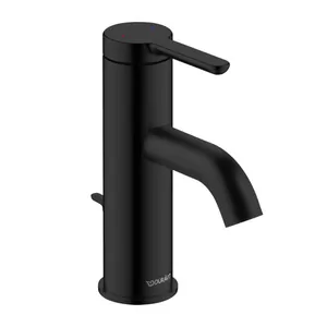 Смеситель Duravit для раковины однозахватный с донным клапаном, излив 91мм, черный C11010001046