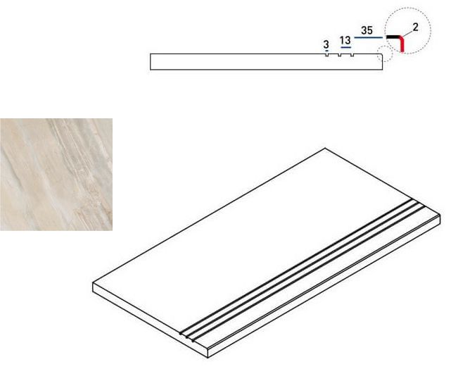 Magnetique X2 White Bordo Grip 60X30 матовая
