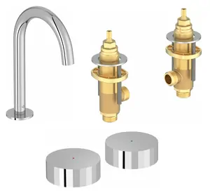 Смеситель для умывальника Jacob Delafon на 3 отверстия, без д/к, хром