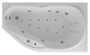 Ванна акриловая Акватек 170х100 правая,аэромассаж,электр. управлен,сторож, панель,каркас,слив