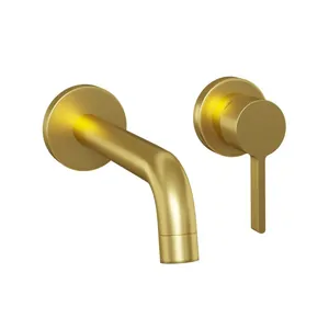 Смеситель для раковины Paini встраиваемый, с внутренней частью,золото брашированное 74PJ208