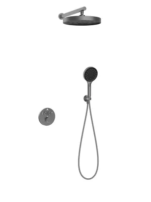 Душевая система Vincea термостатическая,верхний и ручной душ,ворон. сталь VSFW-3I22MT2GM