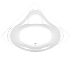 Ванна акриловая BAS 1500х1500 угловая, симметричная, каркас, без слива-перелива, белый