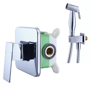 Смеситель Swedbe 5527 однозахватный с гигиеническим душем, внешняя и внутренняя части, хром