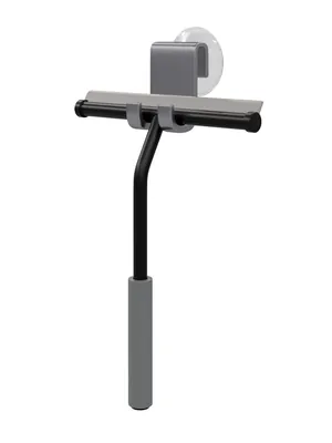 Скребок для душевой кабины WasserKRAFT BLACK сплав металла, ПВХ, каучук, цвет: черный матовый