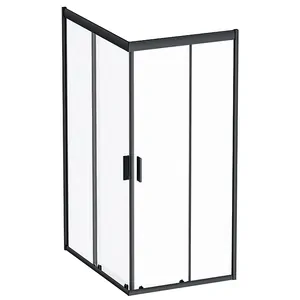 Душевое ограждение AM.PM Gem (120х90х190) прямоугольное, ст.прозрачное/мат.черный W90G-404-120290-BT