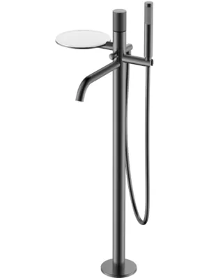 Смеситель Boheme 129-GM.2 для ванны/душа, напольный, однозахв, с ручным душем, графит