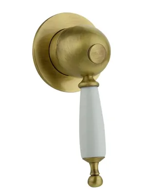 Смеситель для душа Migliore скрытого монтажа, ручка белая, бронза ML.OXF-6330.BI.BR