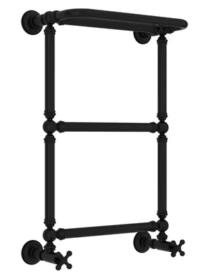 СУНЕРЖА 1386 Полотенцесушитель 660х400 черный матовый, нижнее подкл. 31-0281-6640
