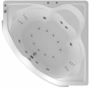 Ванна акриловая Акватек 164х164 гидромассаж плоская гамма бронза,ПН управл,фронт.панель,карк