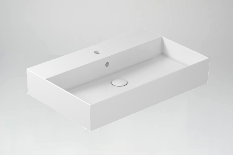 Раковина Meg11Pro/8973 раковина подвесная cm. 81x46 мм, с 1 отв.,с перелив., цвет белый