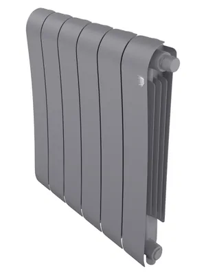 Радиатор биметаллический 6 секций ROYAL THERMO VR80 нижнее подкл, 1032 Вт Silver Satin