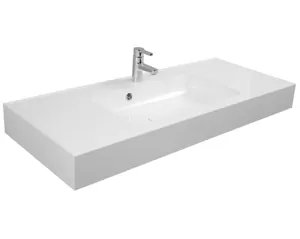 Раковина Aquaton 1200 1A70583KRD010 1200х500х120 мм, перелив, отверстие под смеситель, белая