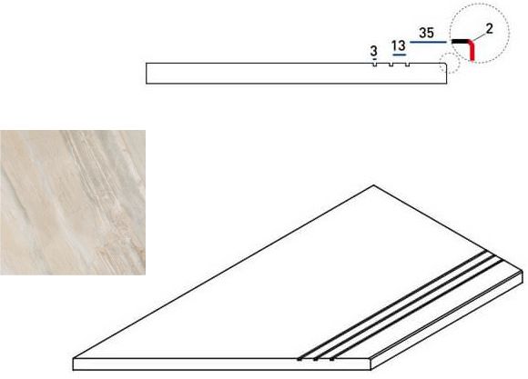 Magnetique X2 White Bordo Grip Sx 60X30 матовая