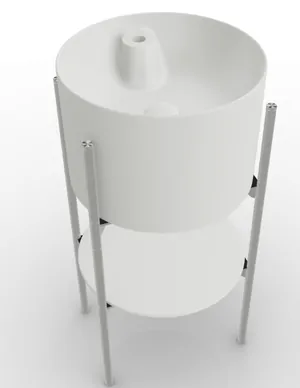 Раковина AeT 440х440х300 с отверстием под смеситель, белая матовая L806T0R1V0101