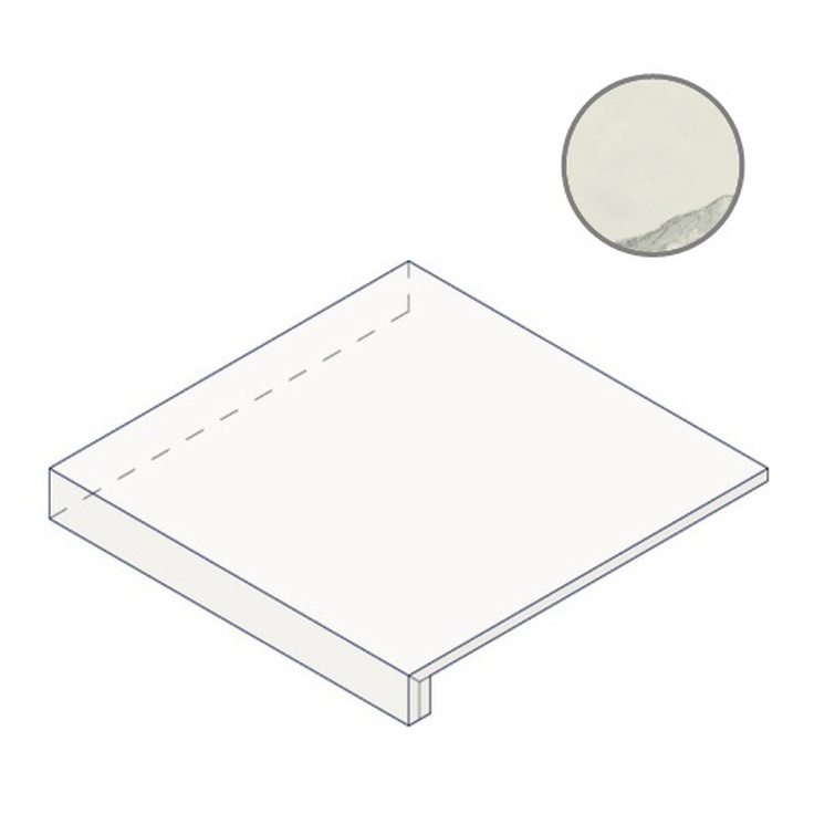 Atlas Concorde Russia Empire 620070002107 Statuario Scalino Angolare Sx 33x60 матовая