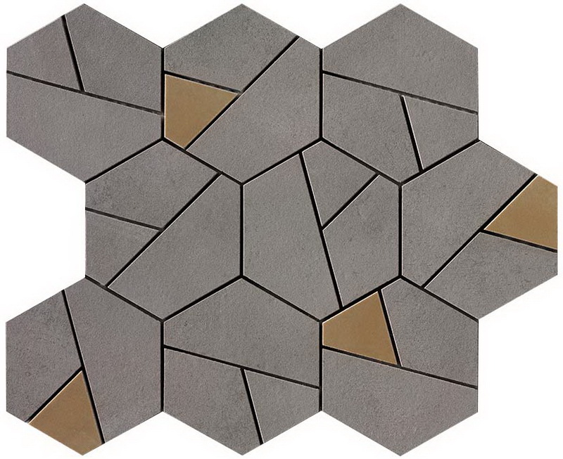 Boost Smoke Mosaico Hex Yellow 25x28,5 матовая