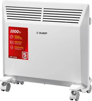 Конвектор ЗУБР КЭМ-1000 электрический (460х400х83) 1 кВт, до 15 м2