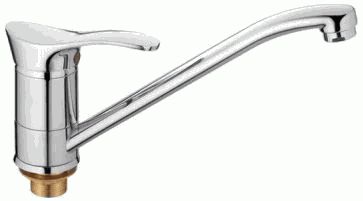 Смеситель Ledeme Н01 для кухни, однозахватный, поворотный излив, хром L4901