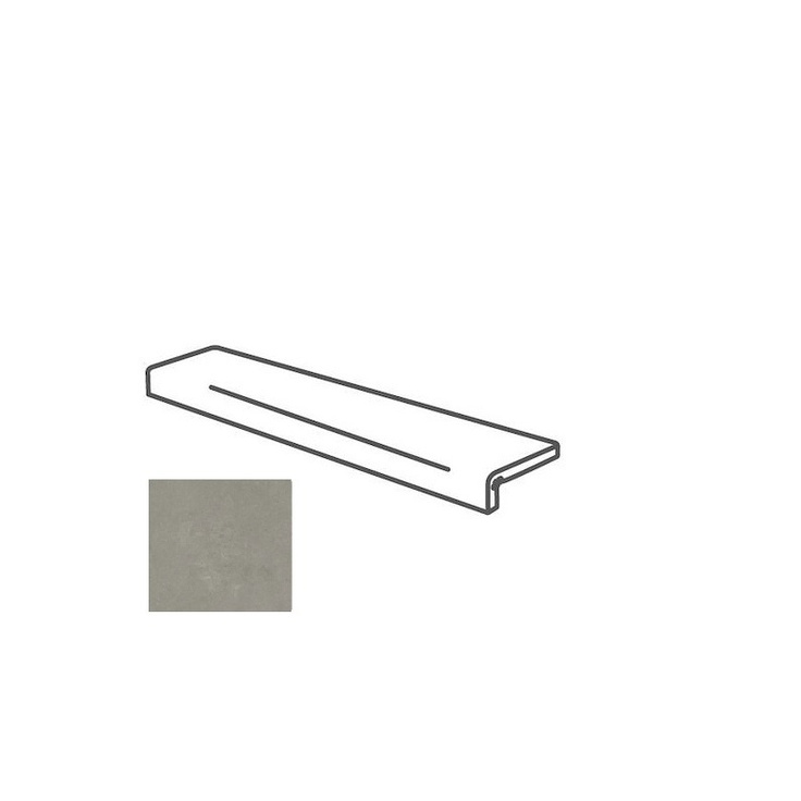 Impronta italgraniti I Cementi FL0495I Elemento L Incollato Taupe 16,5x60 матовая