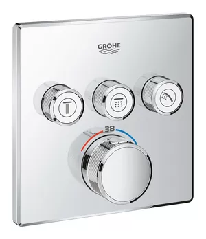 Смеситель Grohe 29126000 термостат, 3 выхода, внешняя часть, хром