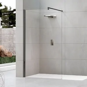 Душевое ограждение Novellini H 1600х2000 кронштейн, прозрачное/черный KUADH160-1H